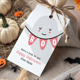 ETIQUETAS PARA REGALOS DULCE FANTASMA BOO HALLOWEEN NIÑOS REGALO