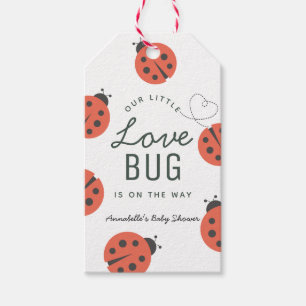 Etiquetas Para Regalos Dulce Fiesta de Bebé Mariquita Roja Señora Bichito