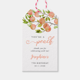 Etiquetas Para Regalos Dulce Fiesta de Cumpleaños de Peach