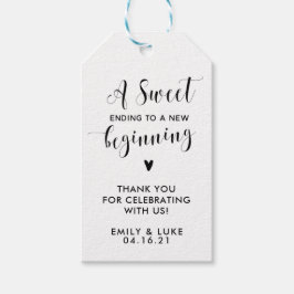 Etiquetas Para Regalos Dulce final a un nuevo favor de inicio