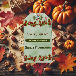 Etiquetas Para Regalos Dulce Follaje de Otoño Bayas Dulces Despedida de S
