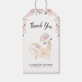 Etiquetas Para Regalos Dulce mamá y bebé llama gracias