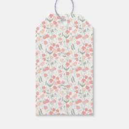 Etiquetas Para Regalos Dulce Pea Floral Rosa y Crema Gracias Boda