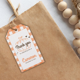 Etiquetas Para Regalos Dulce Pequeña Calabaza Baby Shower Neutral