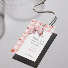 Etiquetas Para Regalos Dulce Rosa Cuadrillé Coqueta Baby Shower