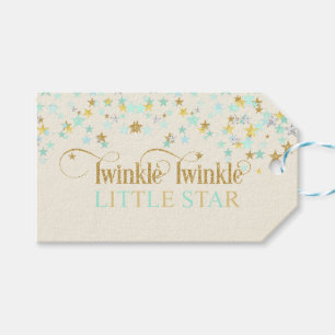 Etiquetas Para Regalos Dulce Shower de Twinkle Little Star Verde Menta