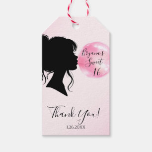 Etiquetas Para Regalos Dulce sueño de chicle rosa Celebración de Sweet 16
