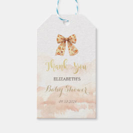 Etiquetas Para Regalos Dulces Calabazas de Otoño en un Arco para Baby Sho