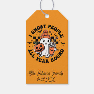 Etiquetas Para Regalos Dulces de Halloween Fantasma Divertido Lindo