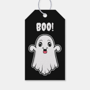 Etiquetas Para Regalos Dulces Fantasmas de Dibujos Animados Feliz Hallowe