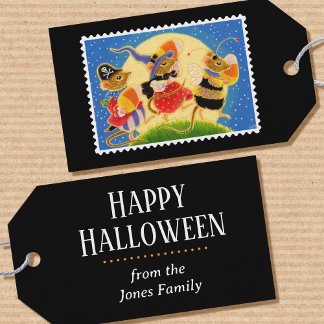 Etiquetas Para Regalos Dulces Ratones de Caramelo Personalizados Hallowee