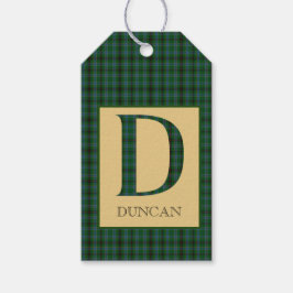 Etiquetas Para Regalos Duncan Tartan Monogram D