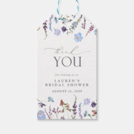 Etiquetas Para Regalos Duste Blue Wildflower Bridal Shower Personal