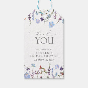 Etiquetas Para Regalos Duste Blue Wildflower Bridal Shower Personal