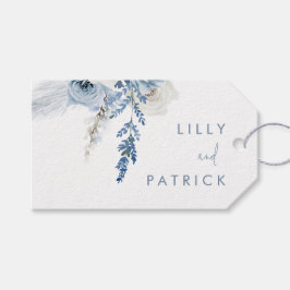 Etiquetas Para Regalos Dusty Blue Boho Floral Wedding Favor