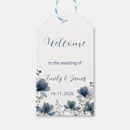 Etiquetas Para Regalos Dusty Blue Botanical Wedding