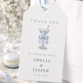 Etiquetas Para Regalos Dusty Blue Bow Martini Baby Boy Shower Agradecimie