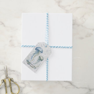 Etiquetas Para Regalos Dusty Blue Jellyfish Niño Baby Shower Agradecimien
