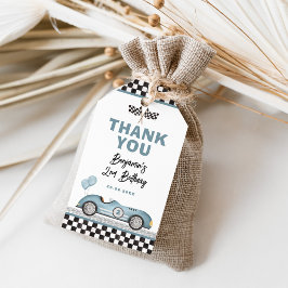 Etiquetas Para Regalos Dusty Blue Race Car Dos Favores Rápidos De Cumplea
