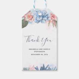 Etiquetas Para Regalos Dusty Blue y Rubor Beach inspiran gracias