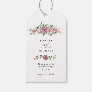 Etiquetas Para Regalos Dusty Pink Floral Wedding Gift Tags
