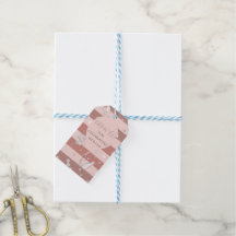 Dusty Pink Rayas Circle Marco Baby Girl Shower