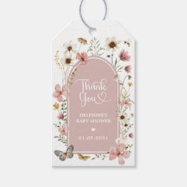Etiquetas Para Regalos Dusty Pink Wildflower Garden Baby Shower Favores