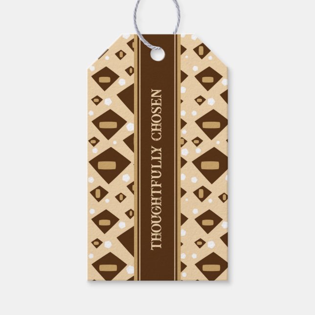 Etiquetas Para Regalos Earthtone Geometry (Anverso)