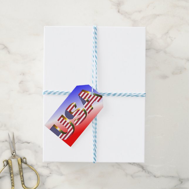 ETIQUETAS PARA REGALOS EE.UU. (Con cuerda)
