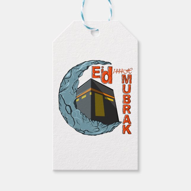 Etiquetas Para Regalos Eid mubarak (Anverso)