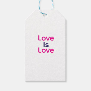 Etiquetas Para Regalos El amor es amor color rosa morado orgullo LGBTQ ga