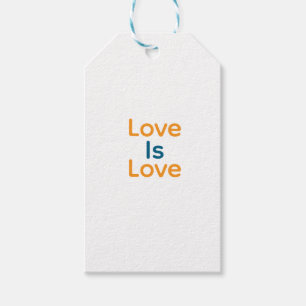 Etiquetas Para Regalos El amor es amor naranja azul orgullo colorido LGBT