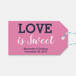Etiquetas Para Regalos El amor es dulce Boda azul de la Marina Rosa