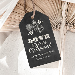 Etiquetas Para Regalos El amor es dulce Favor de boda de pizarra vintage