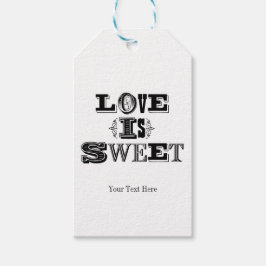 Etiquetas Para Regalos EL AMOR ES DULCE Favor de boda vintage en blanco y