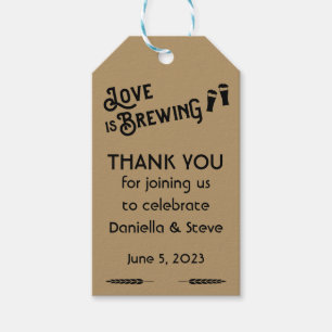 Etiquetas Para Regalos El amor es la elaboración de cerveza temática no