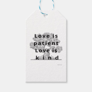 Etiquetas Para Regalos El amor es paciente El amor es amable Mirada clási