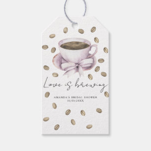 Etiquetas Para Regalos El amor está preparándose Desayuno de boda de café