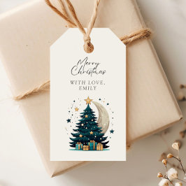 Etiquetas Para Regalos El árbol de Navidad Stars The Moon