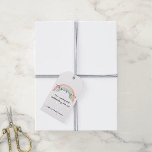 Etiquetas Para Regalos El arco iris suave Baby Shower "le agradece "