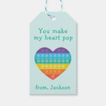 El arcoiris valentino del salón de clases pop fidg