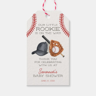 Etiquetas Para Regalos El beisbol pequeño Rookie Home Run Baby Shower Fav