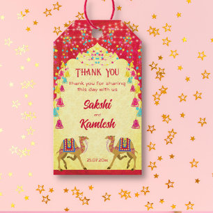 Etiquetas Para Regalos El boda indio Rajasthani aclama un favor colorido