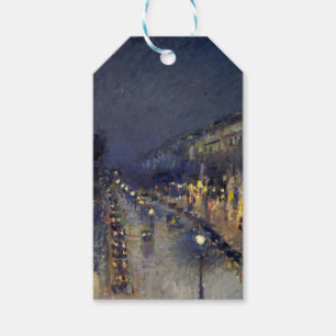 Etiquetas Para Regalos El Boulevard Montmartre de noche Pissarro