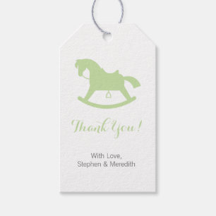 Etiquetas Para Regalos El caballo mecedora Baby Shower personalizó