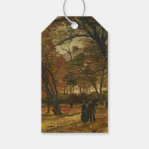 El caminante entre hojas de otoño por Vincent van