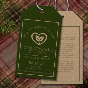 Etiquetas Para Regalos El corazón del negocio del algodón orgánico deja c