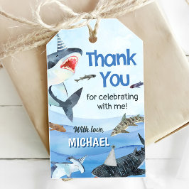 Etiquetas Para Regalos El cumpleaños del tiburón jawsome Under