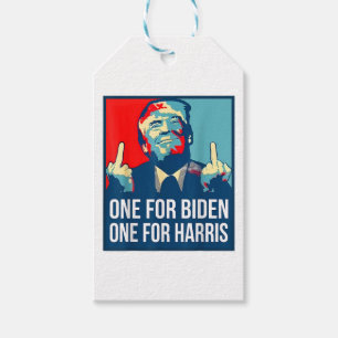 Etiquetas Para Regalos El dedo medio de Donald Trump, Biden Harris Americ