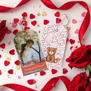Etiquetas Para Regalos El día de San Valentín fotográfico de color de agu